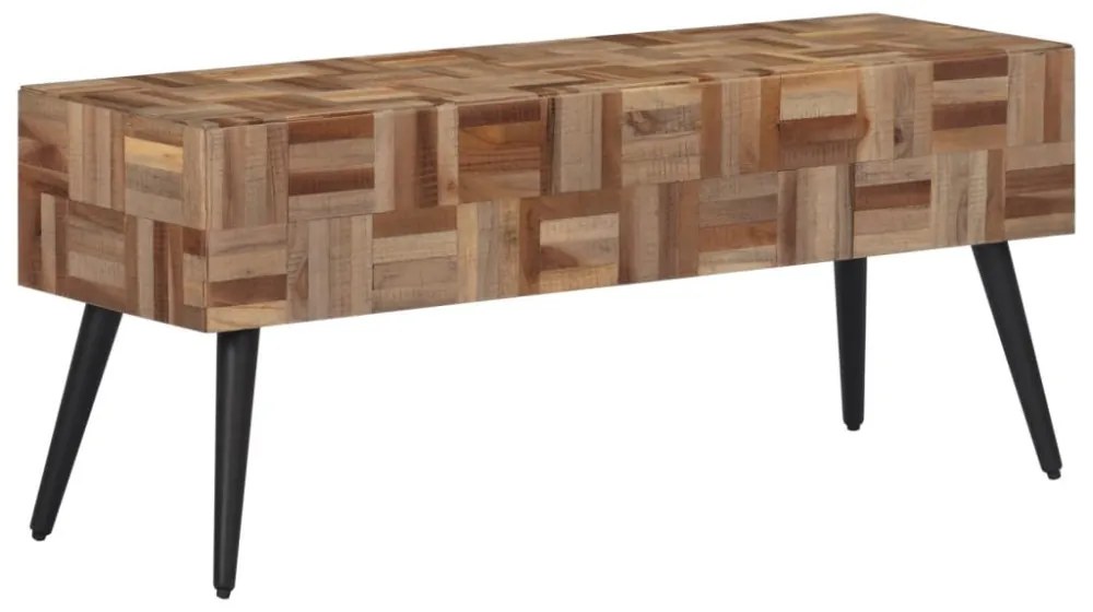 tömör újrahasznosított tíkfa pad 110 x 35 x 45 cm