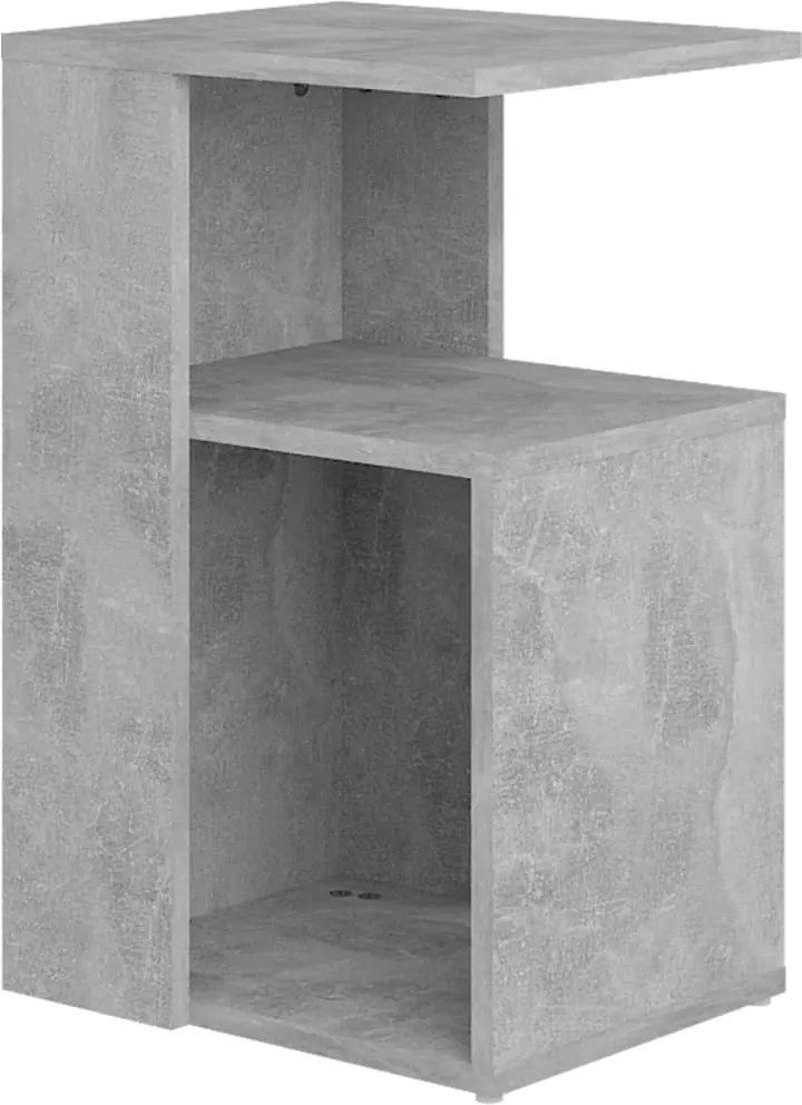 vidaXL betonszürke szerelt fa kisasztal 36 x 30 x 56 cm