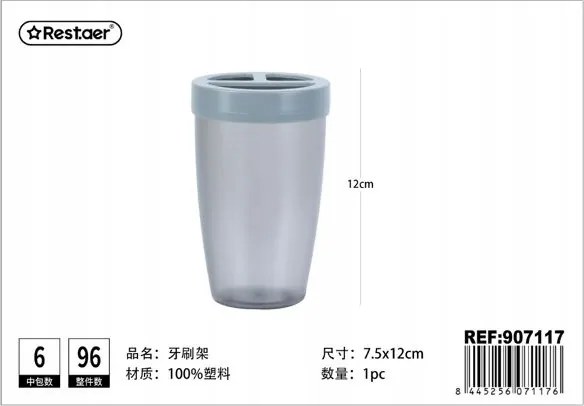 Stílusos fogkefetartó szürke színben