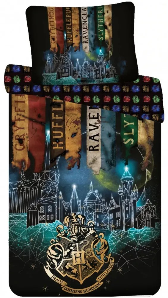 Harry Potter Starline ágyneműhuzat Flags 140×200cm, 70×90 cm