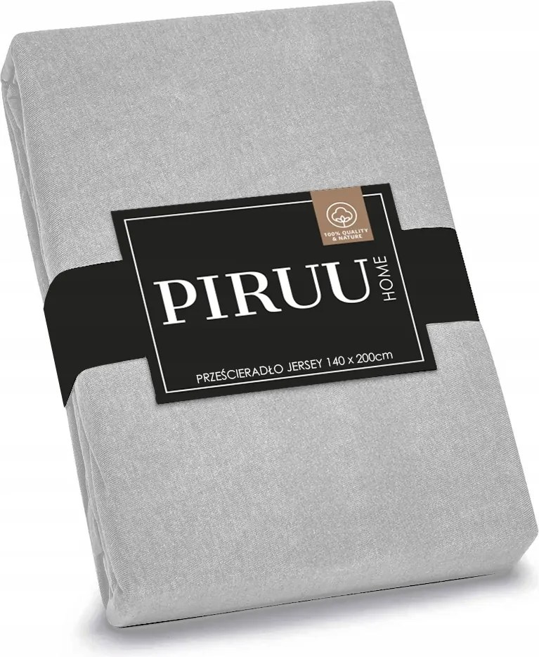 Pamut gumis lepedő 140x200 Puha színű Hamu Jersey Piruu