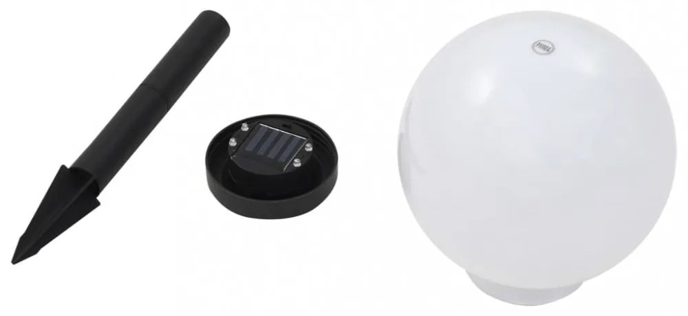 3 db napelemes kültéri LED gömblámpa, 20 cm RGB