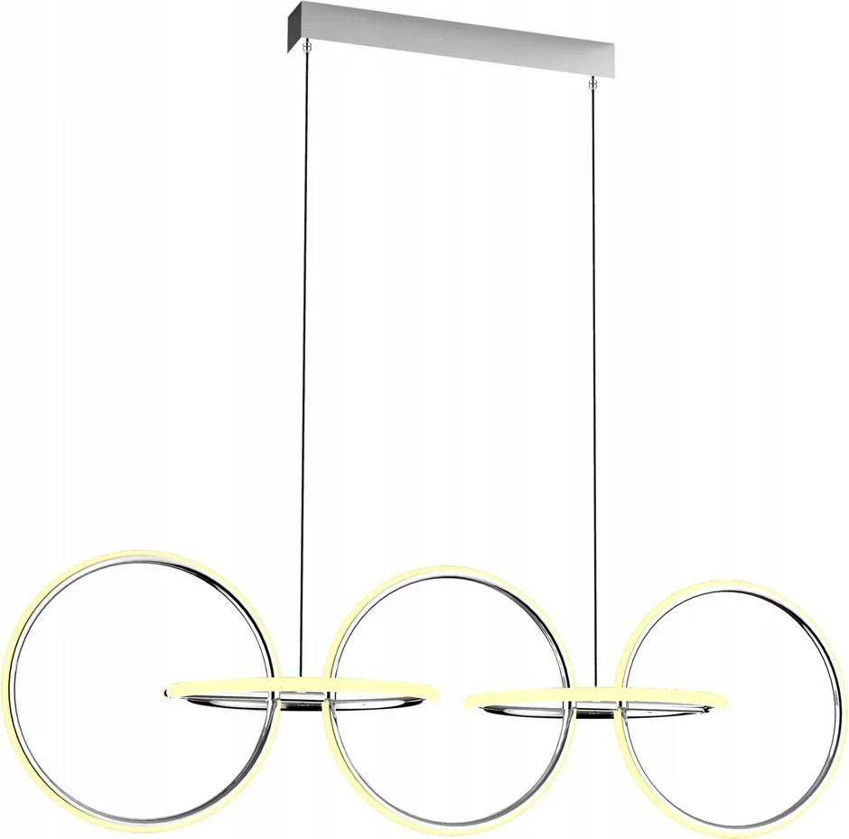 LED-es mennyezeti lámpa függeszték nappali csillár krómozott asztal felett Kos