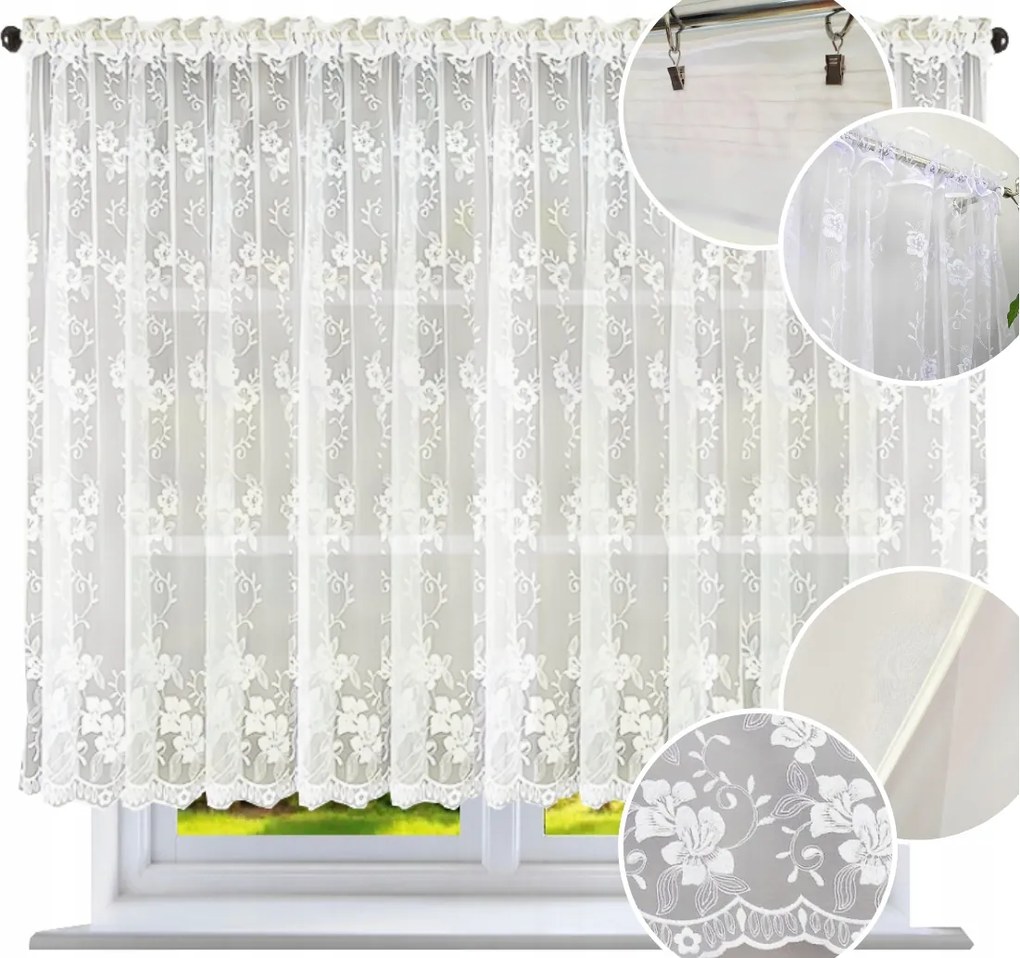 Függöny kész egyenes napellenző 150x400 Függöny virágok függöny a nappaliba