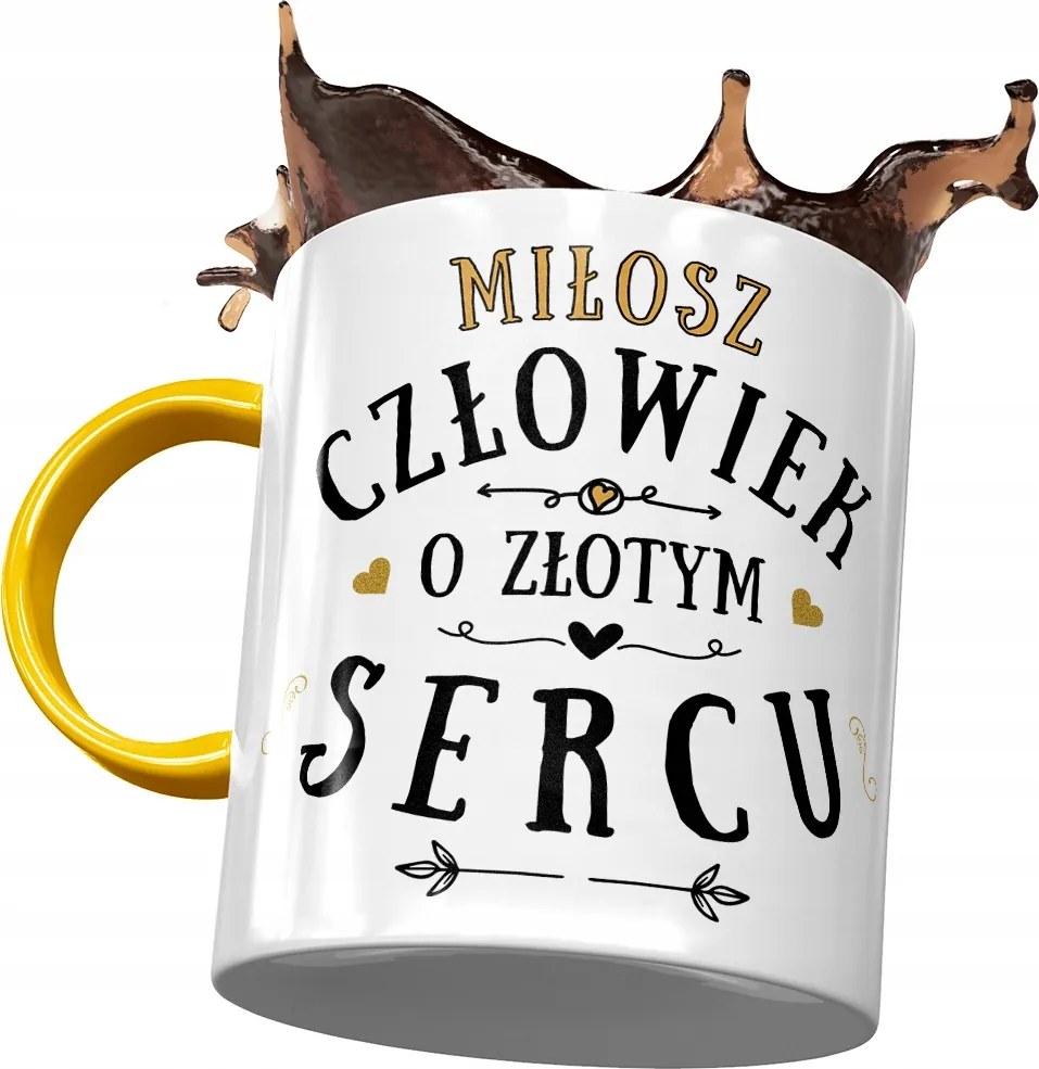 Sárga Bögre Férjnek Barátnak Ajándék Nyomtatott Fotóval