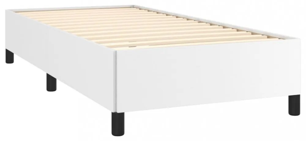 fehér műbőr ágykeret 80 x 200 cm