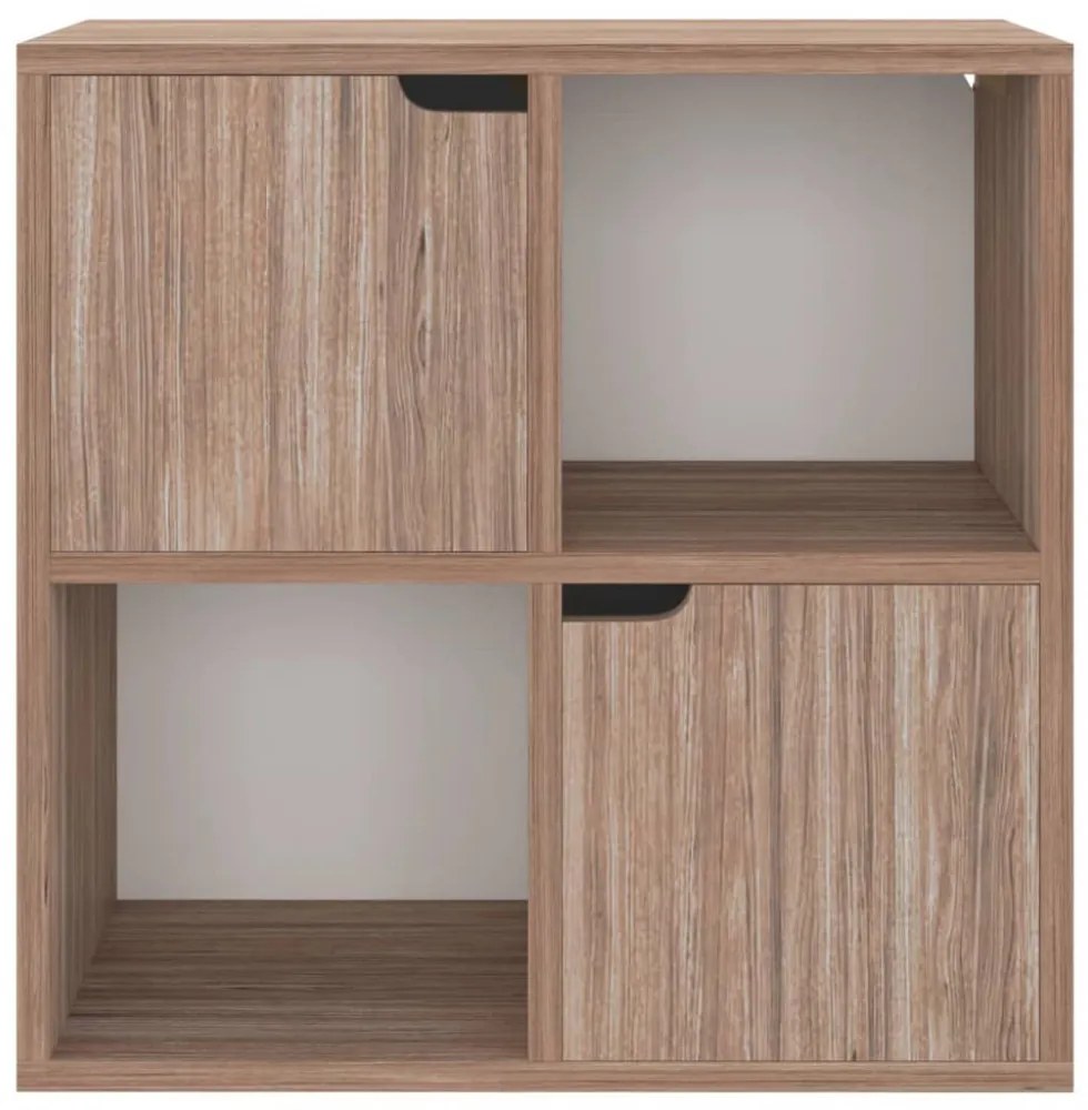 szürke-sonoma színű szerelt fa könyvespolc 60 x 27,5 x 59,5 cm