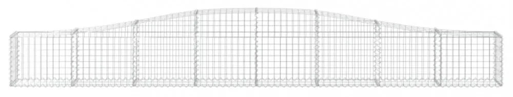 2 db íves horganyzott vas gabion kosár 400x30x40/60 cm