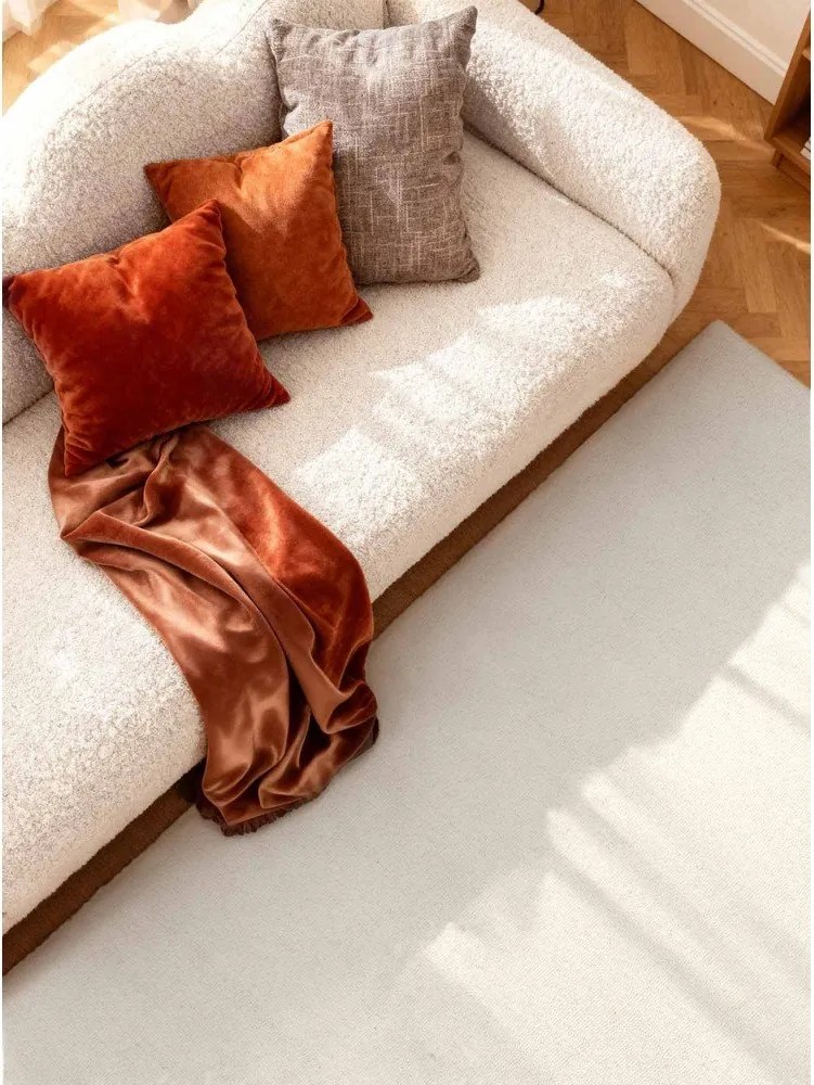 Krémszínű kézi szövésű gyapjú szőnyeg 160x230 cm Puristic Knots – Elle Decoration