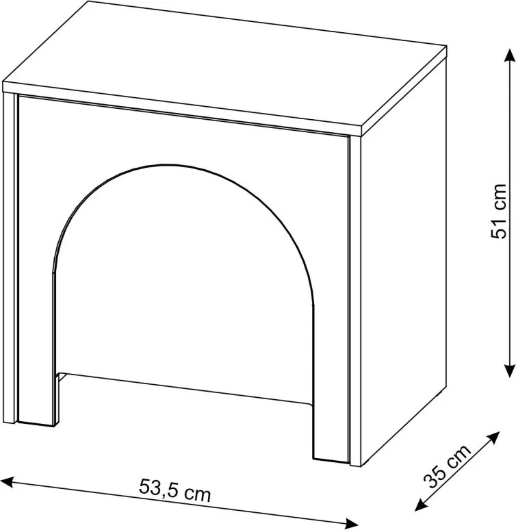 ARCO AR06 STOLIK NOCNY 1D BIAŁY/BIAŁY 5W