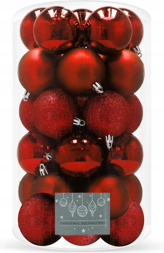 Karácsonyfa Bombák Karácsonyfa Bomba Szett 30 db-os Karácsonyi Törhetetlen Díszek