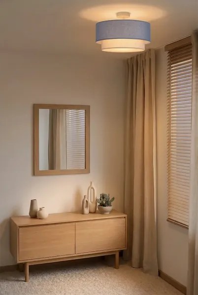 Brilagi - BOHO ECO LED felületre szerelhető csillár 1xE27/10W/230V Ø 40 cm kék/krémszínű
