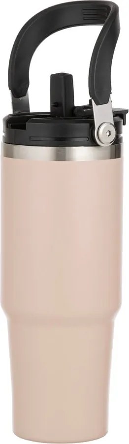 Bézs rozsdamentes acél utazó ivópalack 1 l Eco – Ladelle