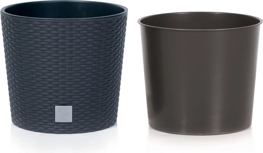 Virágtartó betét Rattan 25 x h23cm Fedő Virágtartó