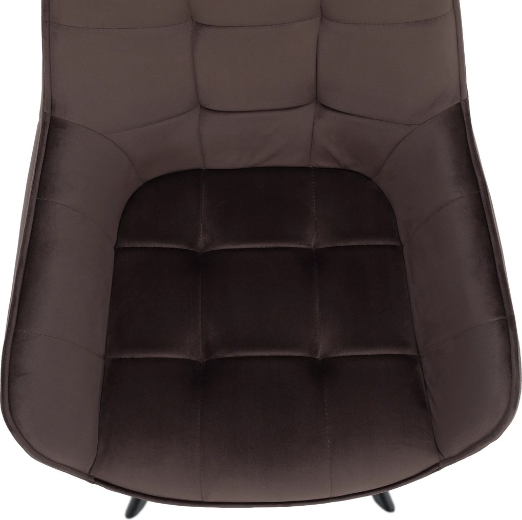 Design fotel, szürkésbarna Velvet/fekete, PETIN