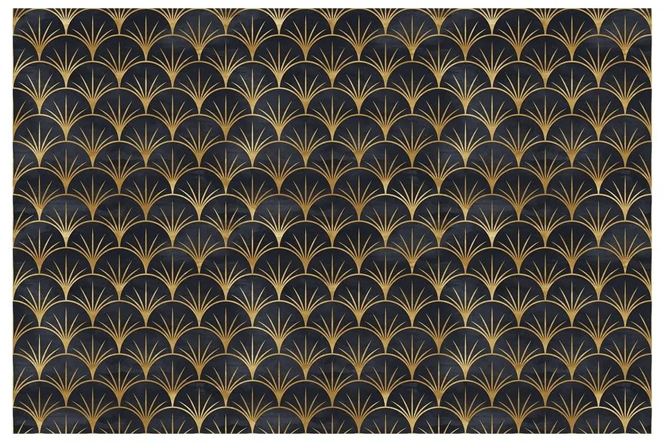 Youlika fekete-aranyszínű dekorációs bútortapéta - Ambiance