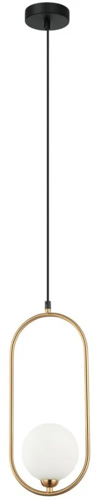 ITALUX PND-3965-1-BRO - Csillár zsinóron LUPUS 1xG9/25W/230V fekete/arany