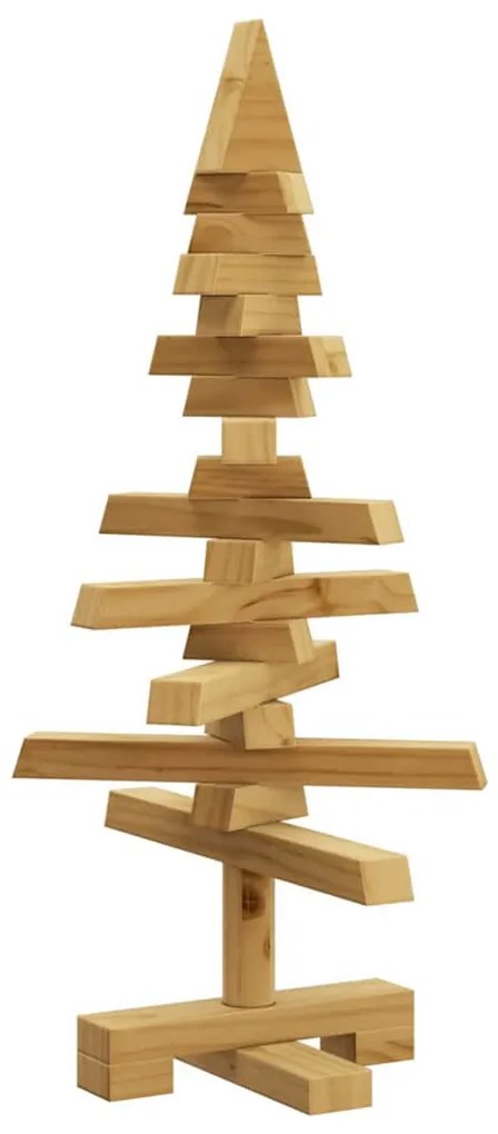 Fából készült Karácsonyfa állvánnyal Barna 60 cm Tömör fenyőfa