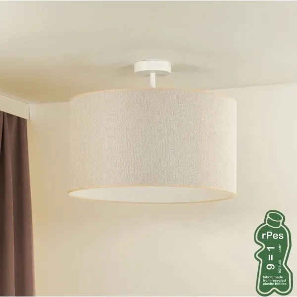 Duolla - Felületre szerelhető csillár ROLLER ECO RECYCLING 1xE27/15W/230V átm. 45 cm krémes