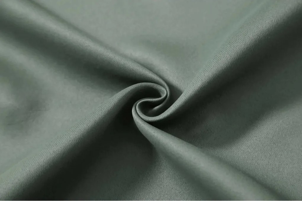 Szürkészöld függöny OXFORD 140x250 cm Felfüggesztés: Fém gyűrűk