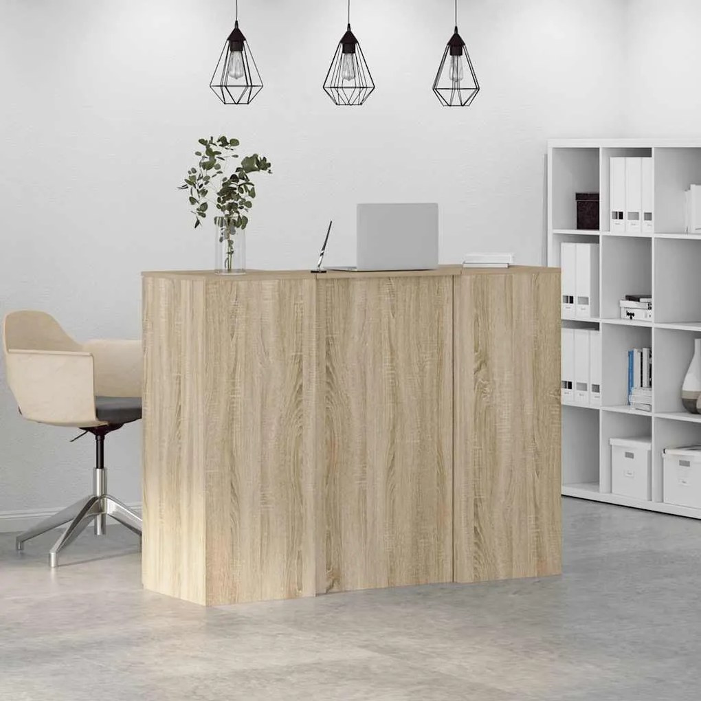recepciós pult sonoma tölgy 135x50x103,5 cm szerelt fa