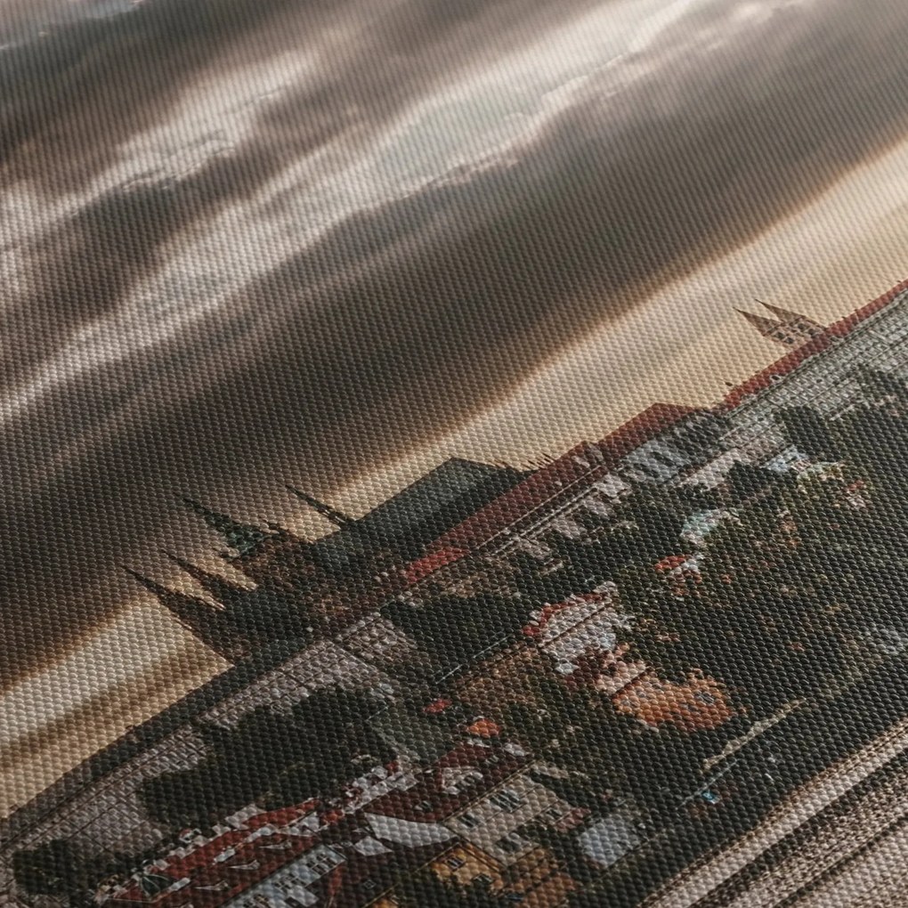 Prágai vár a félhomályban képe (120x50 cm)