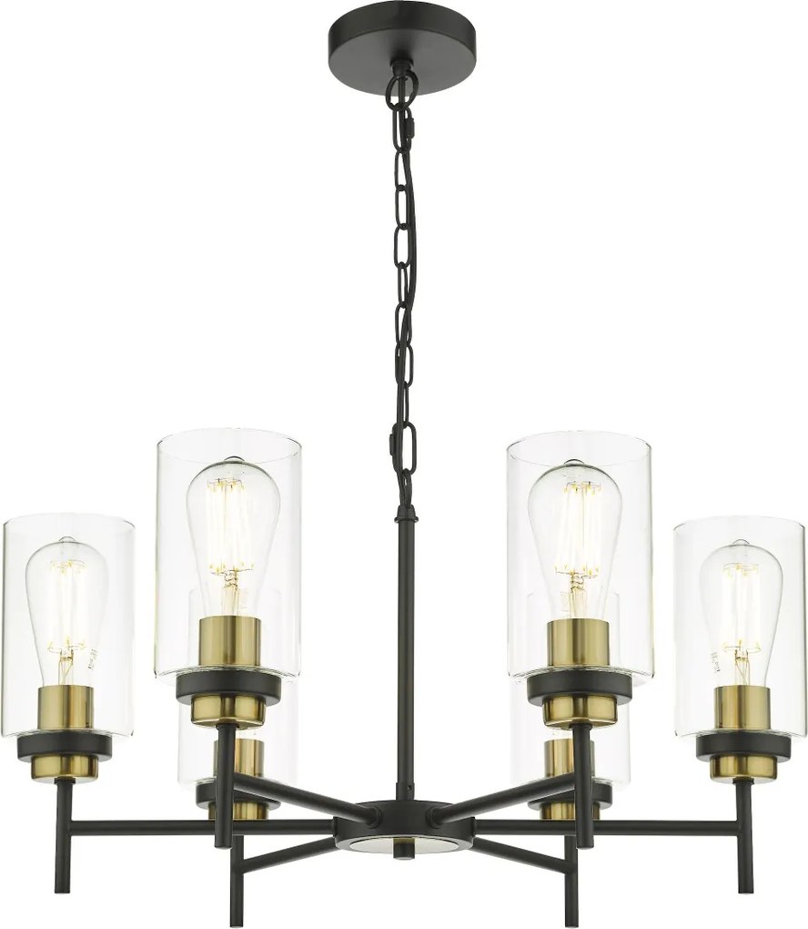 Dar Lighting vintage csillár abel fekete darabe0654