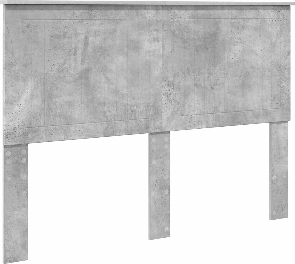 vidaXL Fejtámla fejtámlával Beton Szürke 140 cm Faanyag