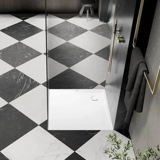 Kaldewei Superplan szögletes zuhanytálca 90x90 cm zománcozott acél alpesi fehér 384800010001