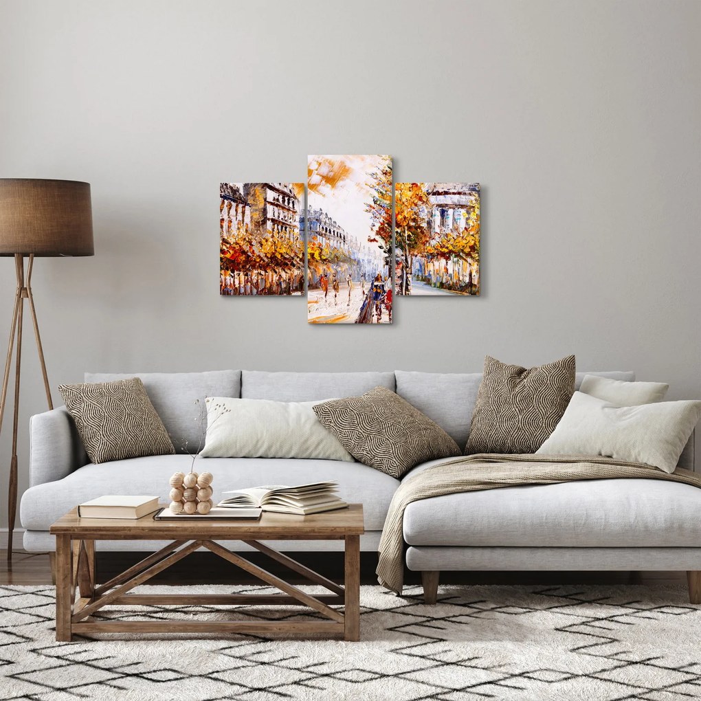 Kép - Utca Párizsban (90x60 cm)