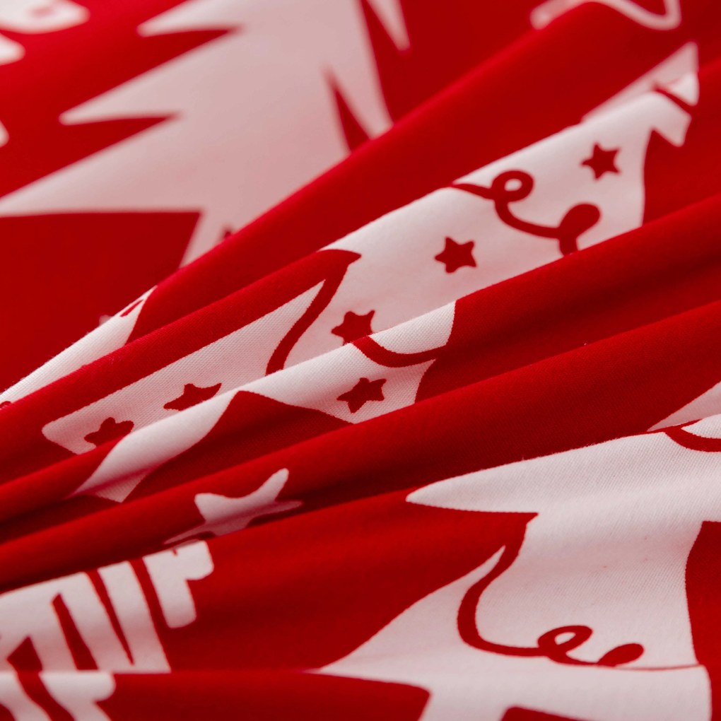 CHRISTMAS TREES piros mikroszálas ágyneműhuzat Ágyneműhuzat mérete: 70 x 90 cm | 140 x 220 cm