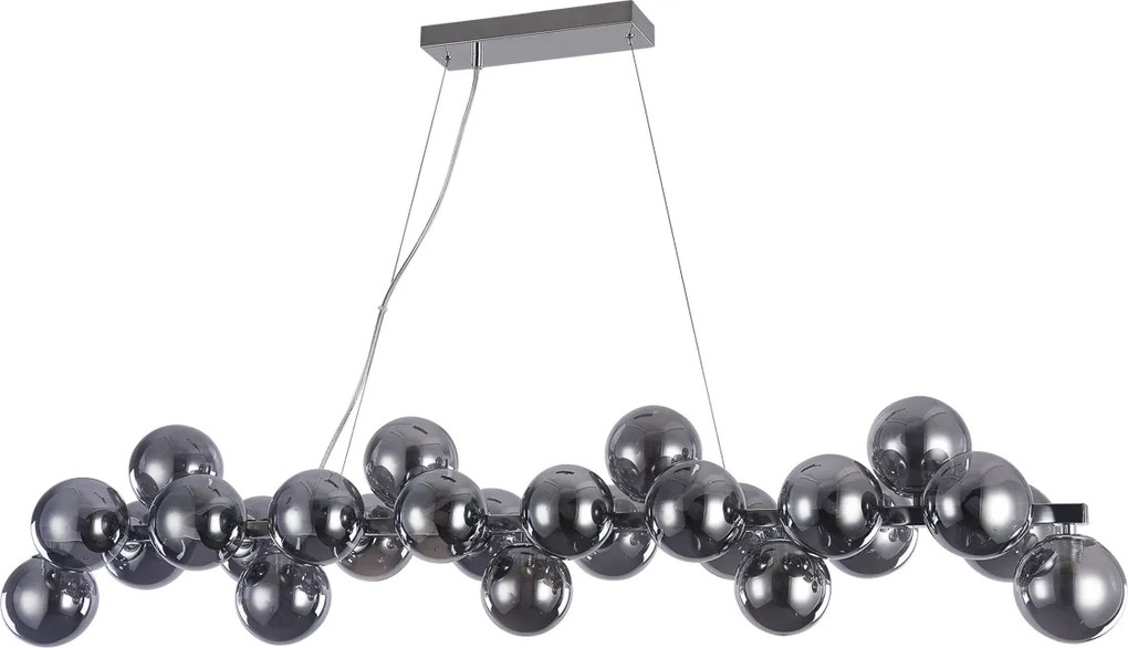 Italux glamour modern függeszték cabella króm füstös itxpnd5252a25ch+smk