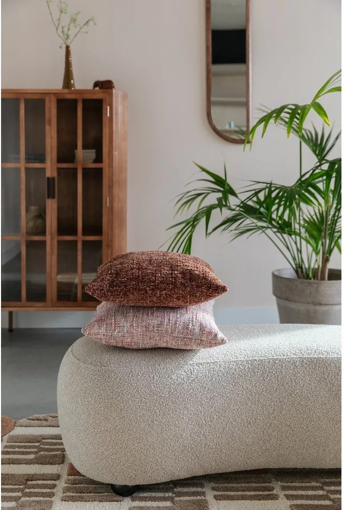 Bézs buklé párnázott pad Noxx – White Label