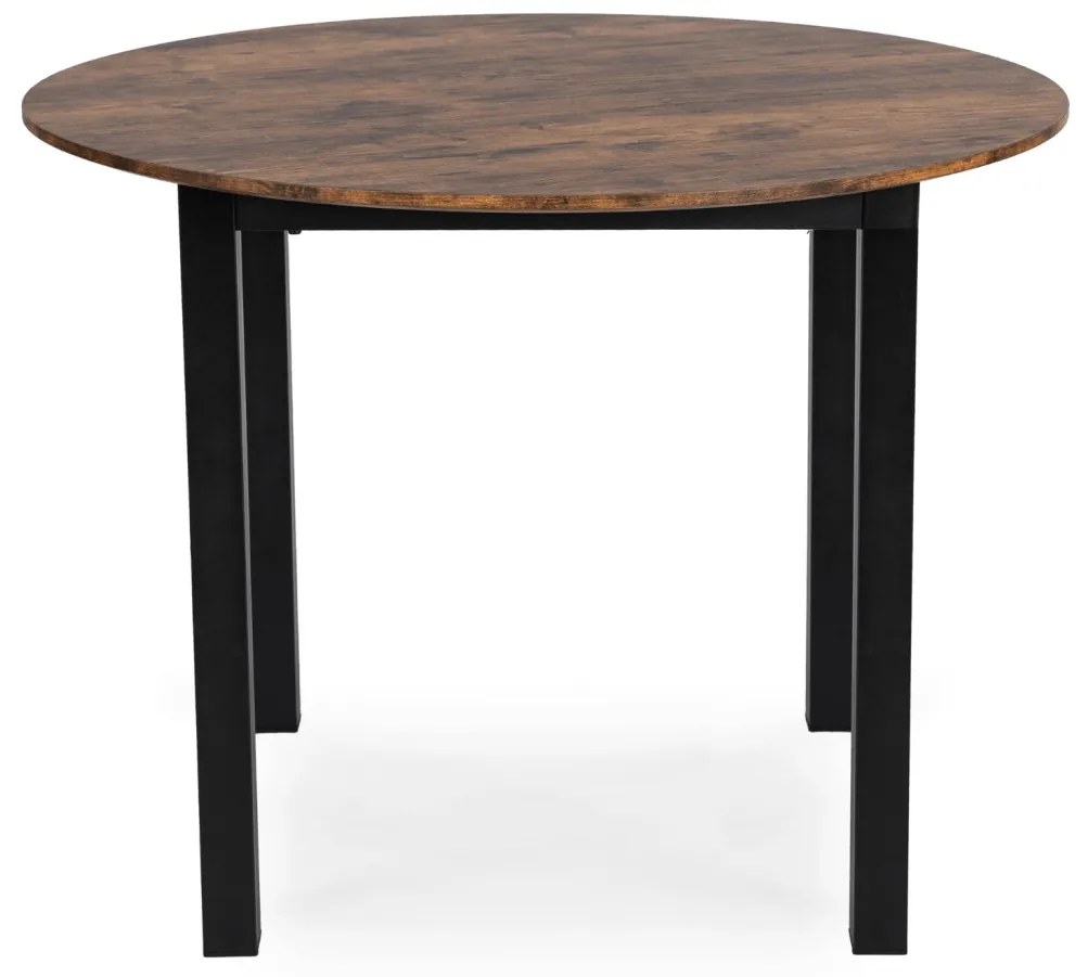 Stół TEO 100 cm Dąb Rustykalny/Czarny