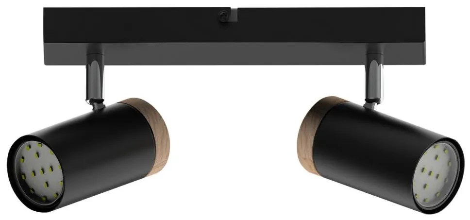 Spotlámpa LAGOS 2xGU10/15W/230V fekete/barna