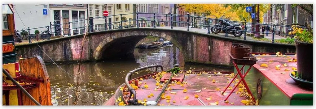 Poszterek 200x66 Rózsaszín híd Amszterdam