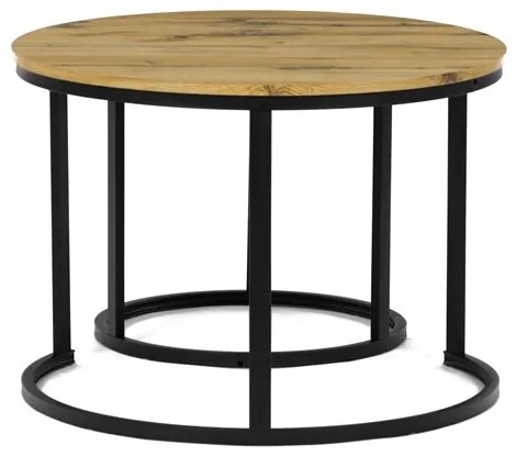 Dohányzóasztal 70×70 cm, MDF, Vad Tölgy. CT-X7122 OAK