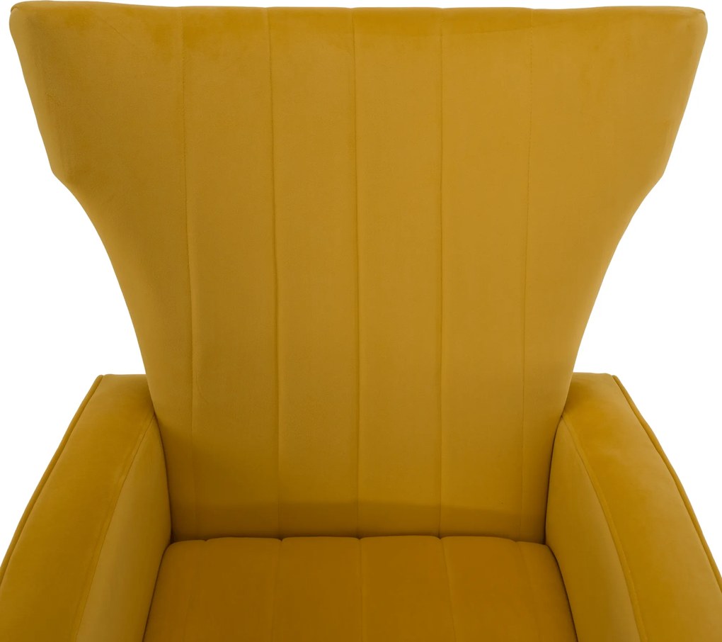 Relaxfotel, sárga Velvet szövet, BARET