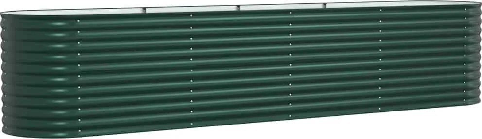 vidaXL Emelt Ágy Zöld 400 x 80 x 81 cm Acél