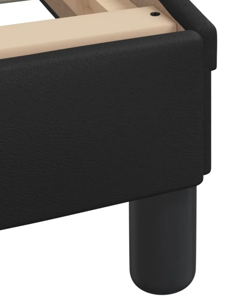 fekete műbőr ágykeret Dover 90x190 cm