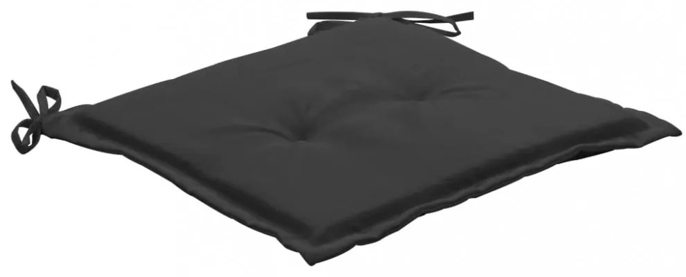 4 db fekete oxford szövet kerti székpárna 50x50x4 cm