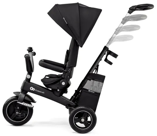 KINDERKRAFT SELECT - Gyermek tricikli 5in1 EASYTWIST Premium fekete