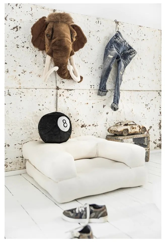 Mini Cube Dark Grey kinyitható gyerekfotel lábtartóval - Karup Design