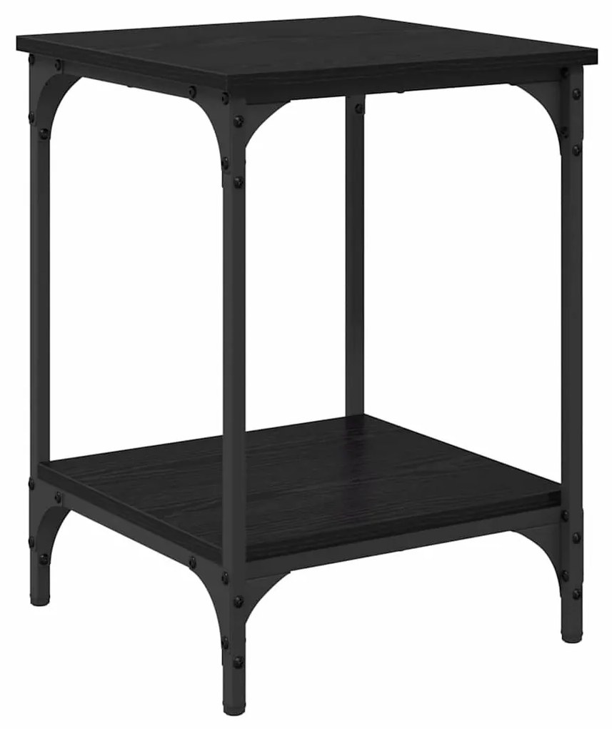 vidaXL Dohányzóasztal Fekete tölgy 40 x 40 x 55 cm Faanyag