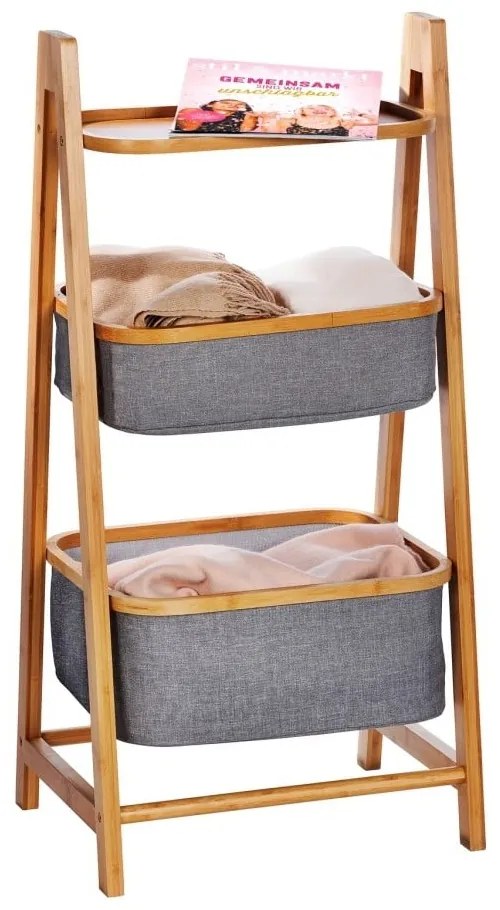 Bahari bambusz fürdőszobai állvány 2 tárolókosárral - Wenko