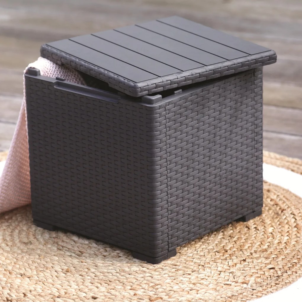 Keter Vigo tárolóasztal, 37 x 37 x 37 cm, grafit