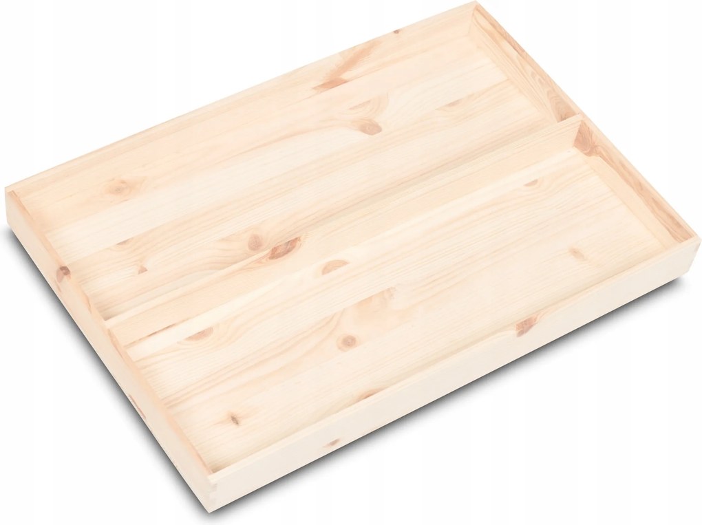 Fiókrendező Tálca Fa Evőeszköztartó Rekesz Doboz 55x37x5