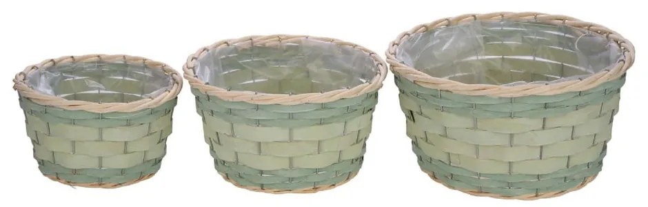 Natur L 3 db világoszöld virágcserép - Ego Dekor