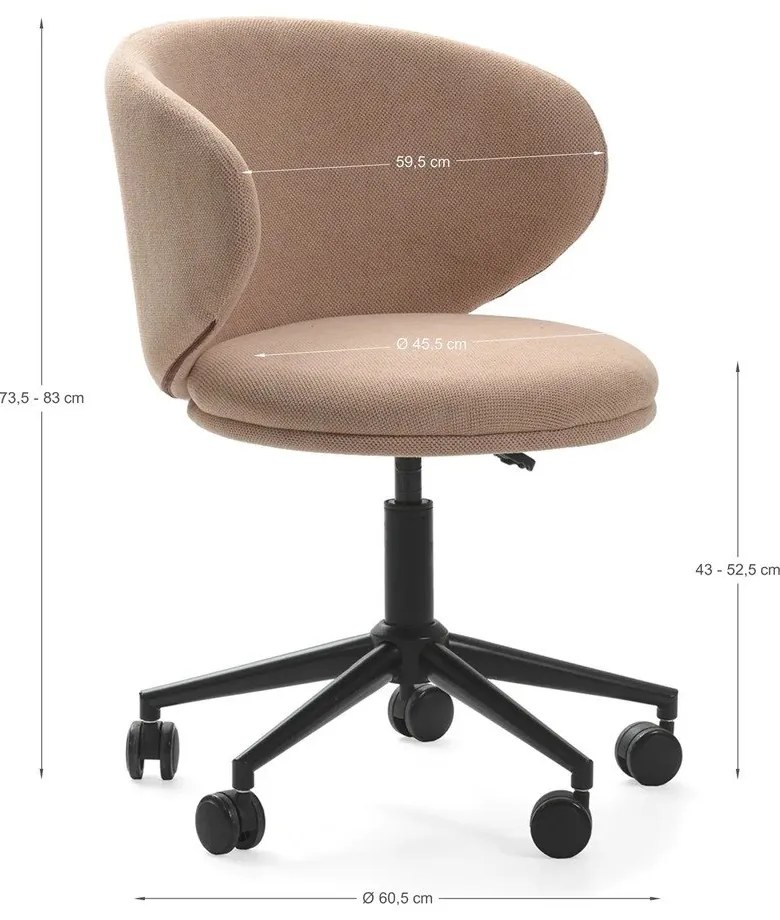 Bézs irodai szék Rush – Marckeric