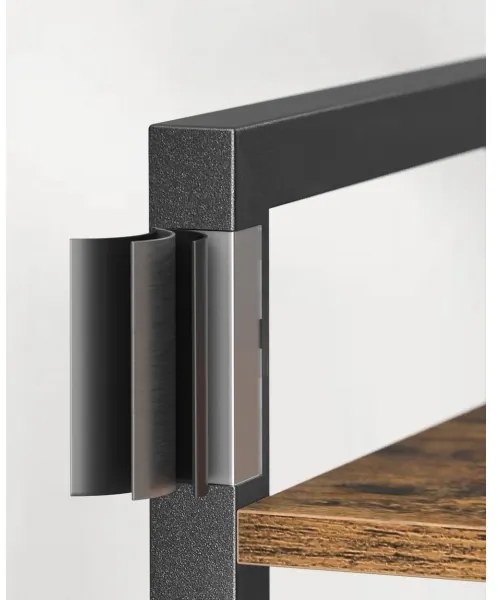 NAVARO könyvespolc barna/fekete